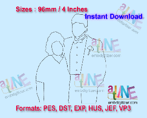 Couple line-2 Machine Embroidery Digital Design