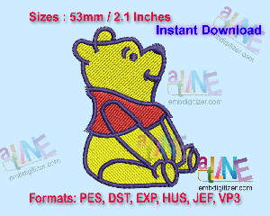 Winnie-the-Pooh Machine Embroidery Digital Design