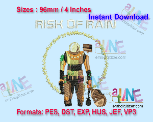 Risk of Rain Machine Embroidery Digital Design