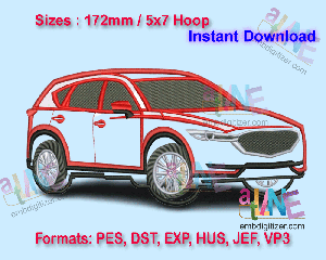 Mazda CX-5 Machine Embroidery Digital Design